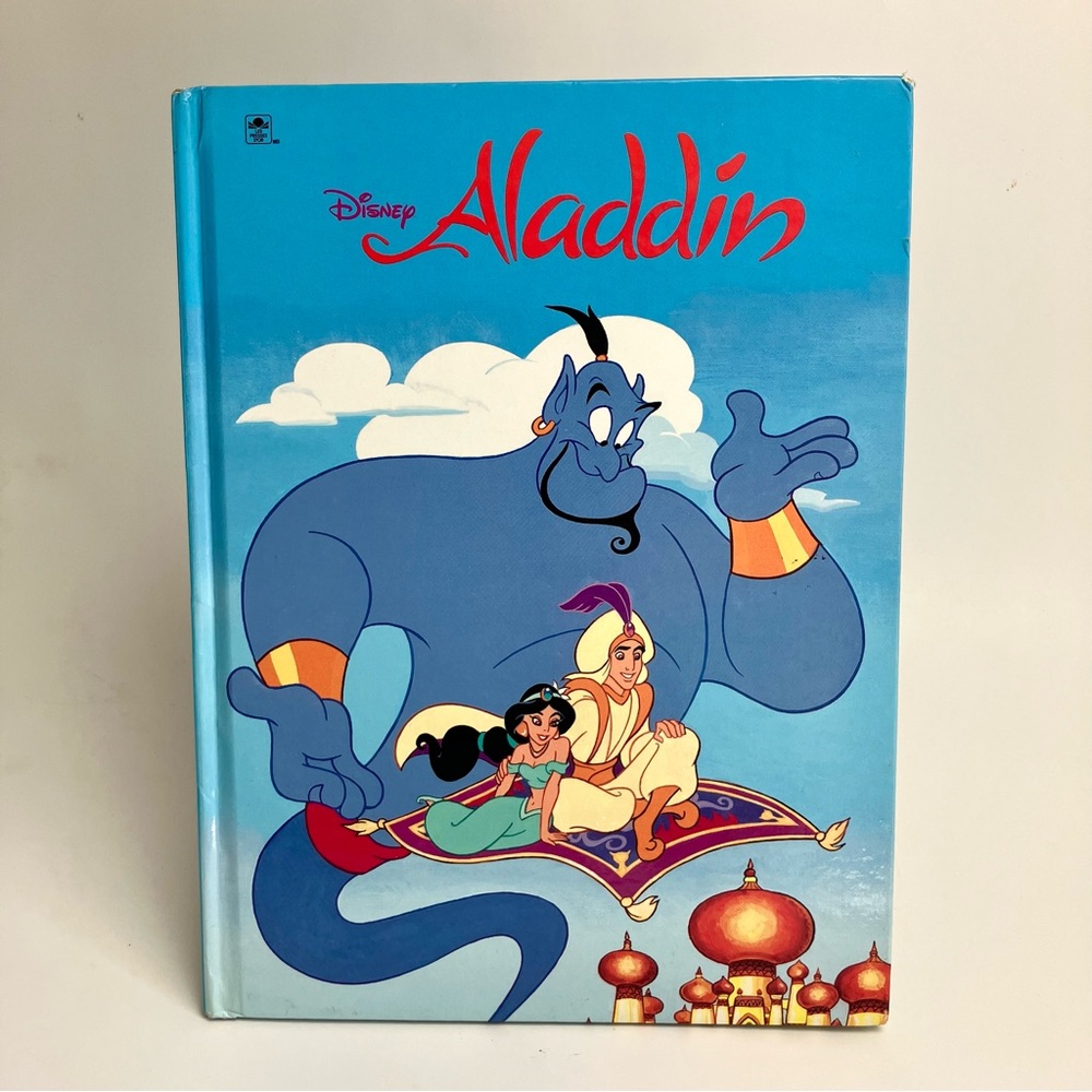 Vintage 90s Disney Aladdin French Book Hardcover 1993 Livre enfants francais